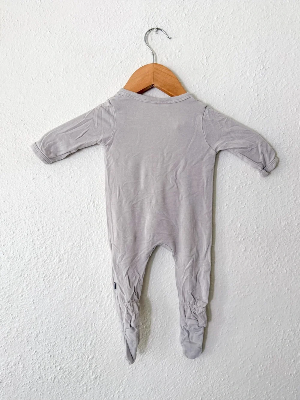 Kyte Baby Silver Grey Bamboo 2-Way Zipper Footed Sleeper